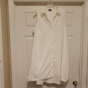 Alfani Asymmetrical Sleeveless White Dress